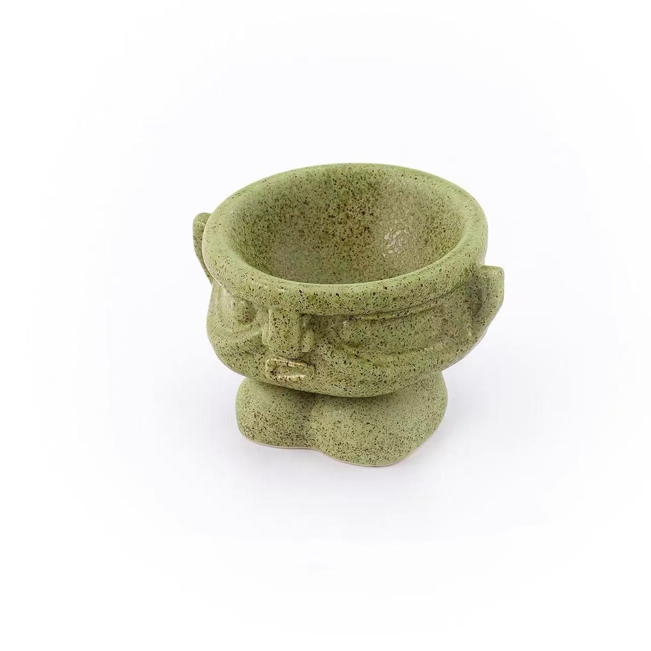 Sanxingdui-Inspired Ceramic Pet Bowl