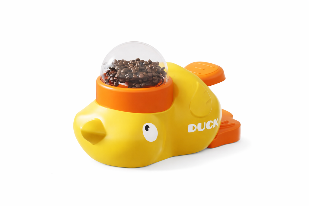 Yellow Duck-Shaped Interactive Puzzle Toy for Cats And Dogs