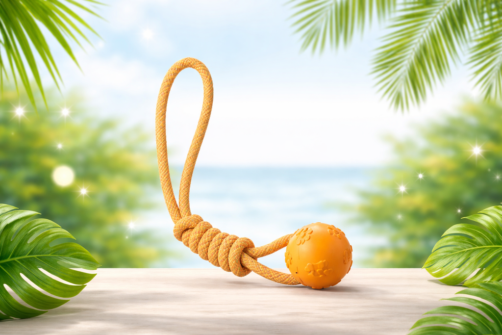 Interactive Rope Ball With Loop Toy For Dogs