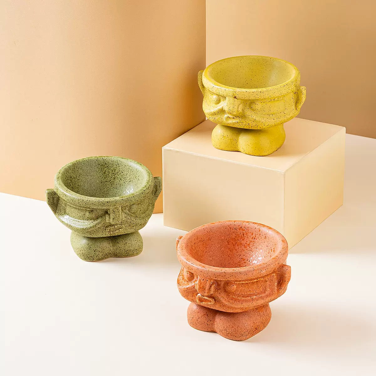 Sanxingdui-Inspired Ceramic Pet Bowl