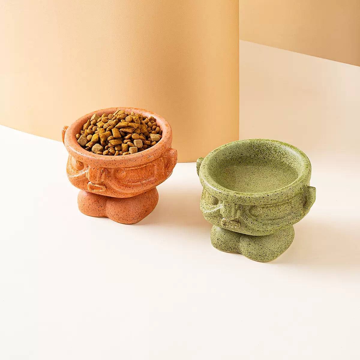 Sanxingdui-Inspired Ceramic Pet Bowl