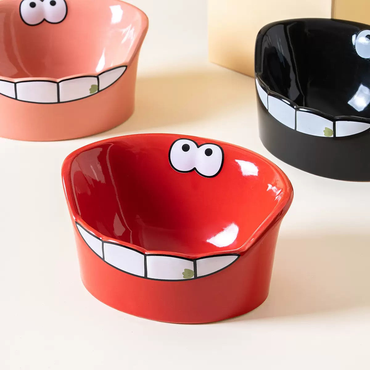 Fun Ceramic Cartoon Pet Bowl