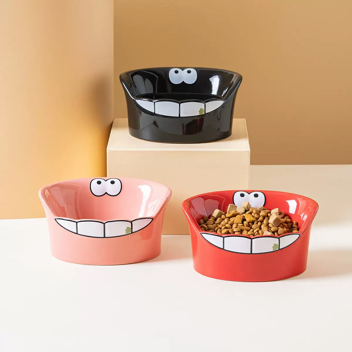 Fun Ceramic Cartoon Pet Bowl