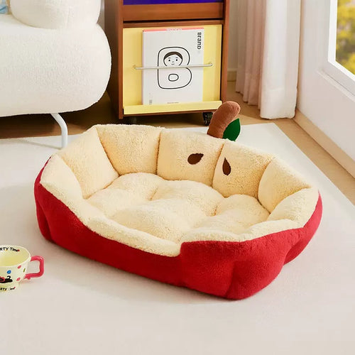 Apple Design Plush Pet Bed