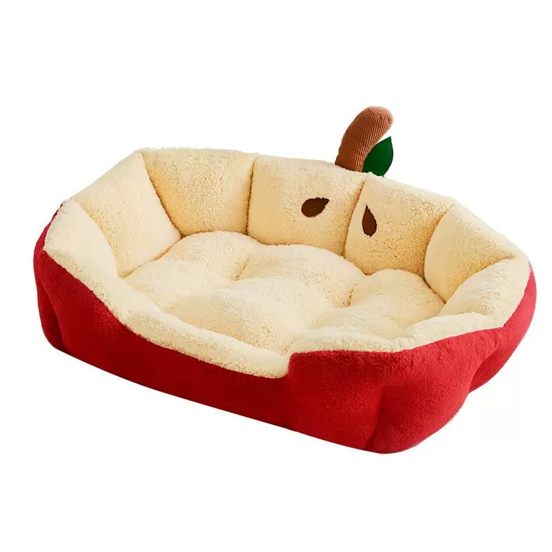 Apple Design Plush Pet Bed