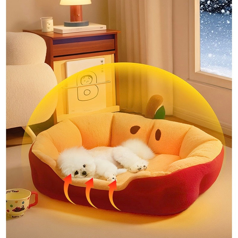 Apple Design Plush Pet Bed