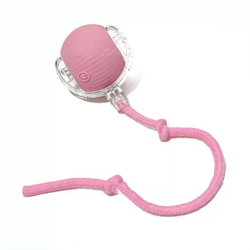 Interactive Electric Cat Toy - Self-Rolling Ball with Fuzzy Tail