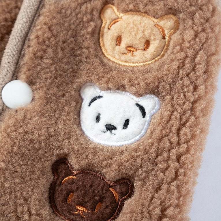 Three-bear Designed Dog Vest