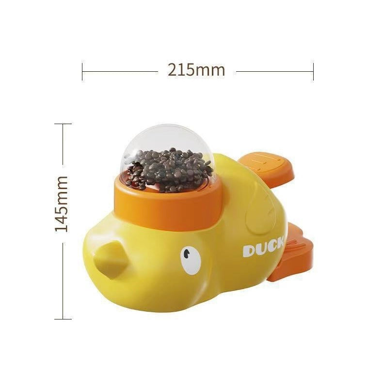 Yellow Duck-Shaped Interactive Puzzle Toy for Cats And Dogs