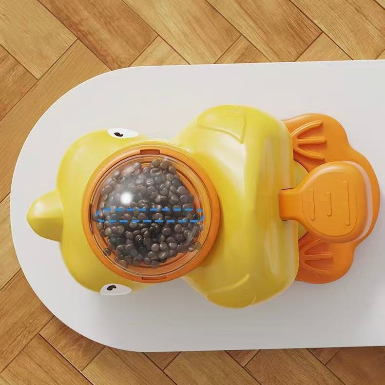 Yellow Duck-Shaped Interactive Puzzle Toy for Cats And Dogs