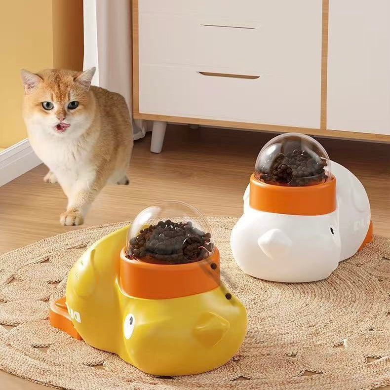 Yellow Duck-Shaped Interactive Puzzle Toy for Cats And Dogs