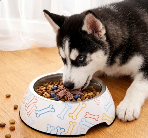 Designed Double Non-Slip Stainless Steel Pet Bowl
