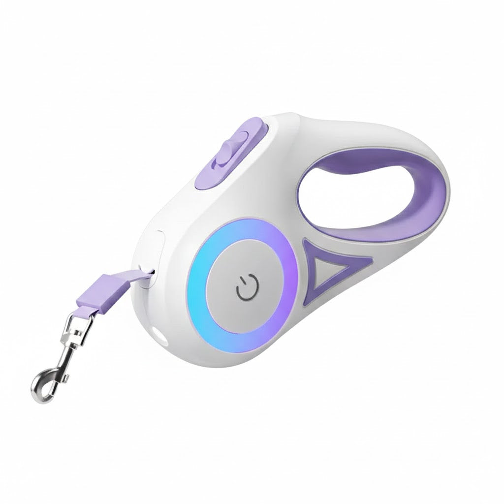 Automatic Retractable Dog Leash with LED Flash Light