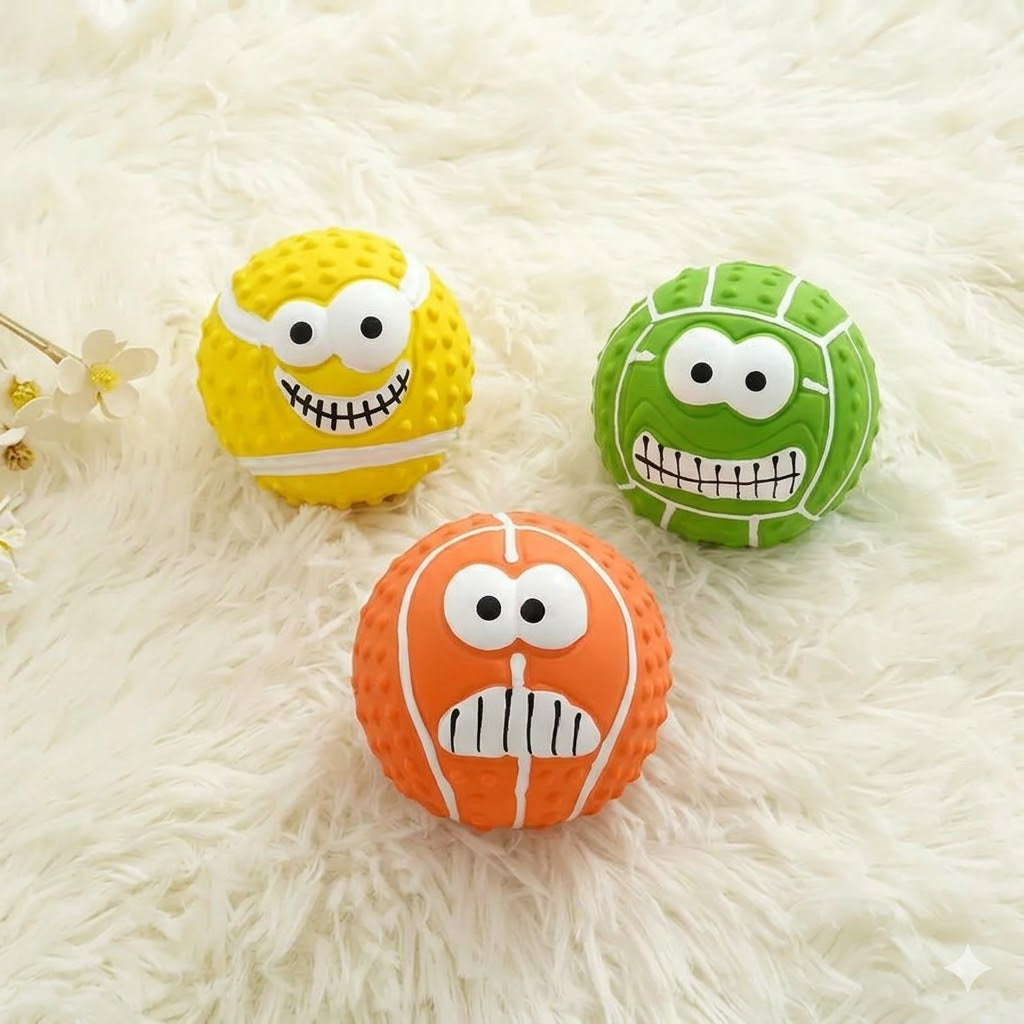 Funny Big-Eyed Monster Squeaky Ball